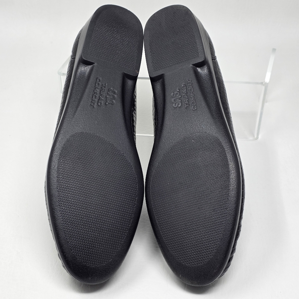 SAS Womens Size 9 Simplify Everyday Loafer Moccasin Black Patent Croc Leather - Picture 6 of 10